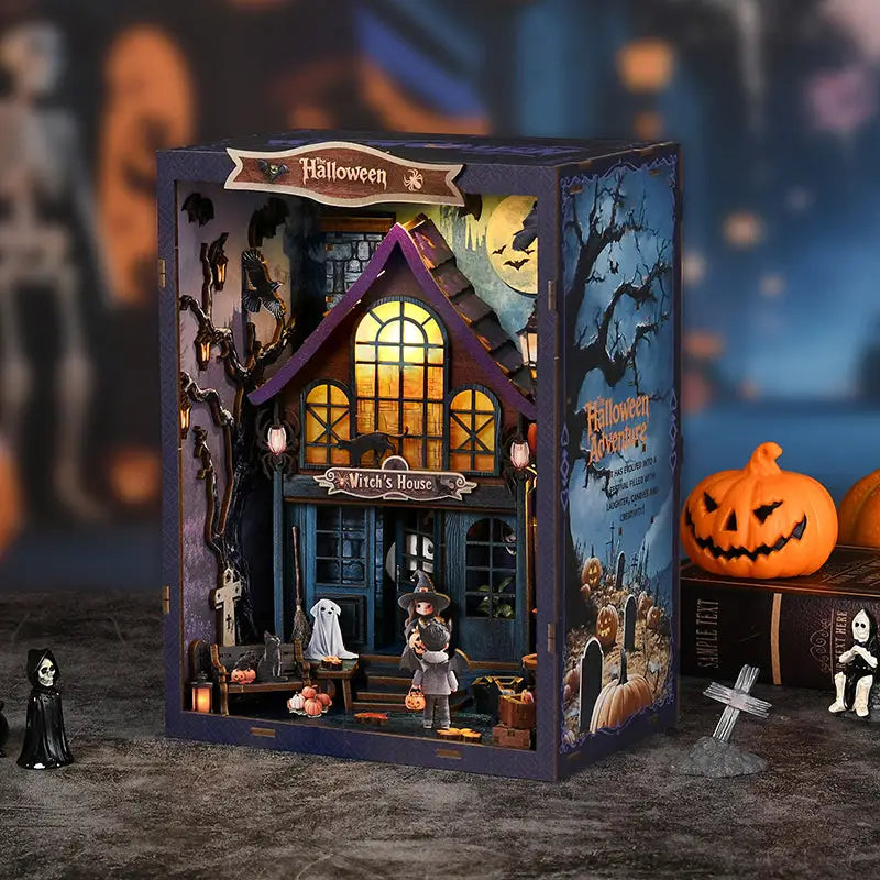 Magical Night Halloween witch house book nook diorama Australia
