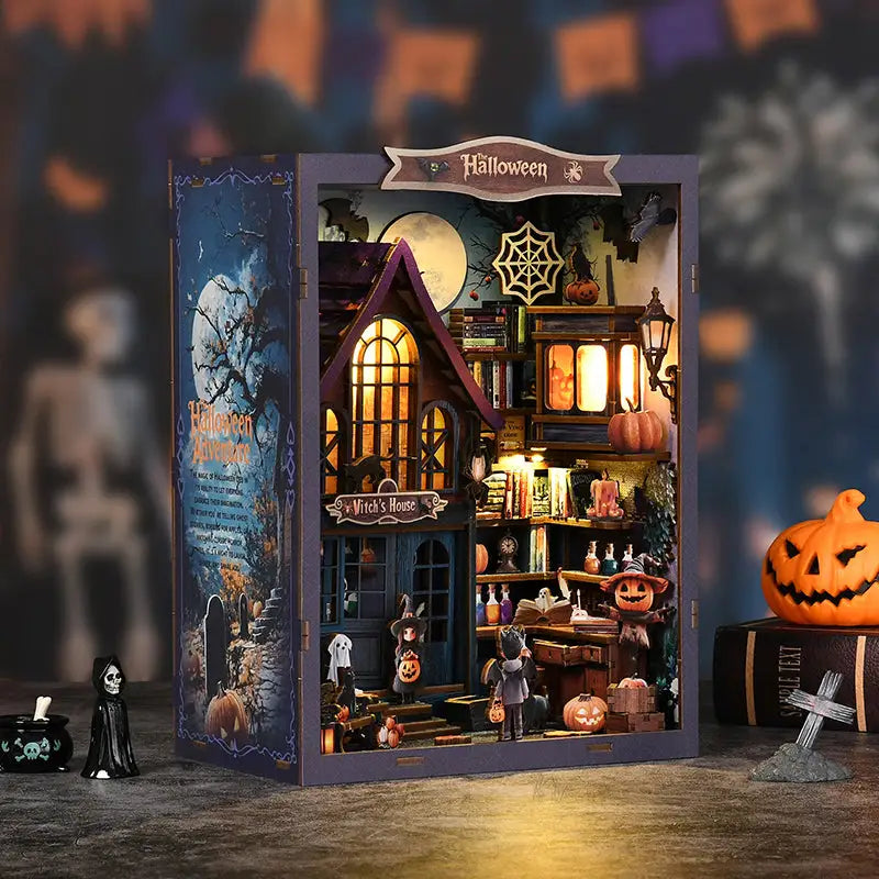 Magical Night Halloween book nook witch house diorama Australia
