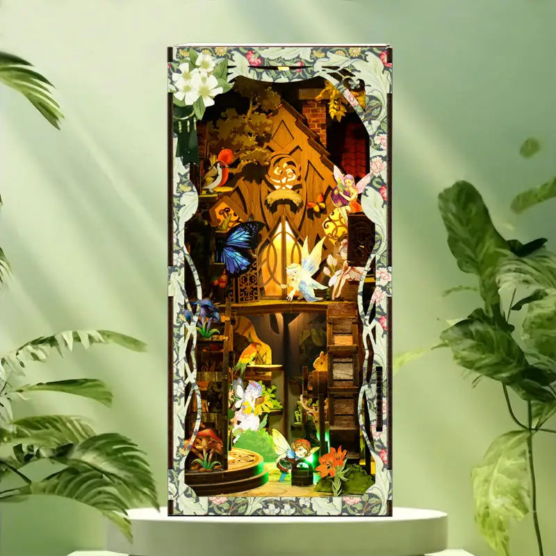Secret World Forest Book Nook Australia: glowing fairy tale diorama with winding path
