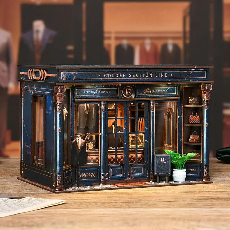 Enchanted Tailor Golden book nook LED lights diorama